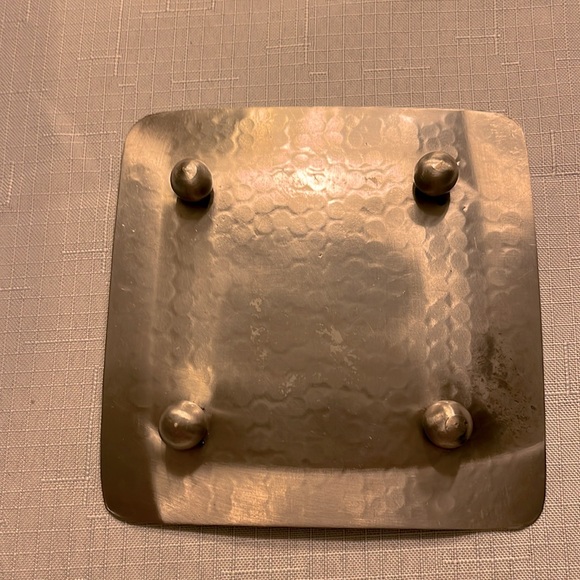 Vintage Stainless Steel Candle Holder & Candles. - Picture 6 of 11